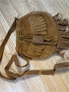 Vintage fringe suede mini bag